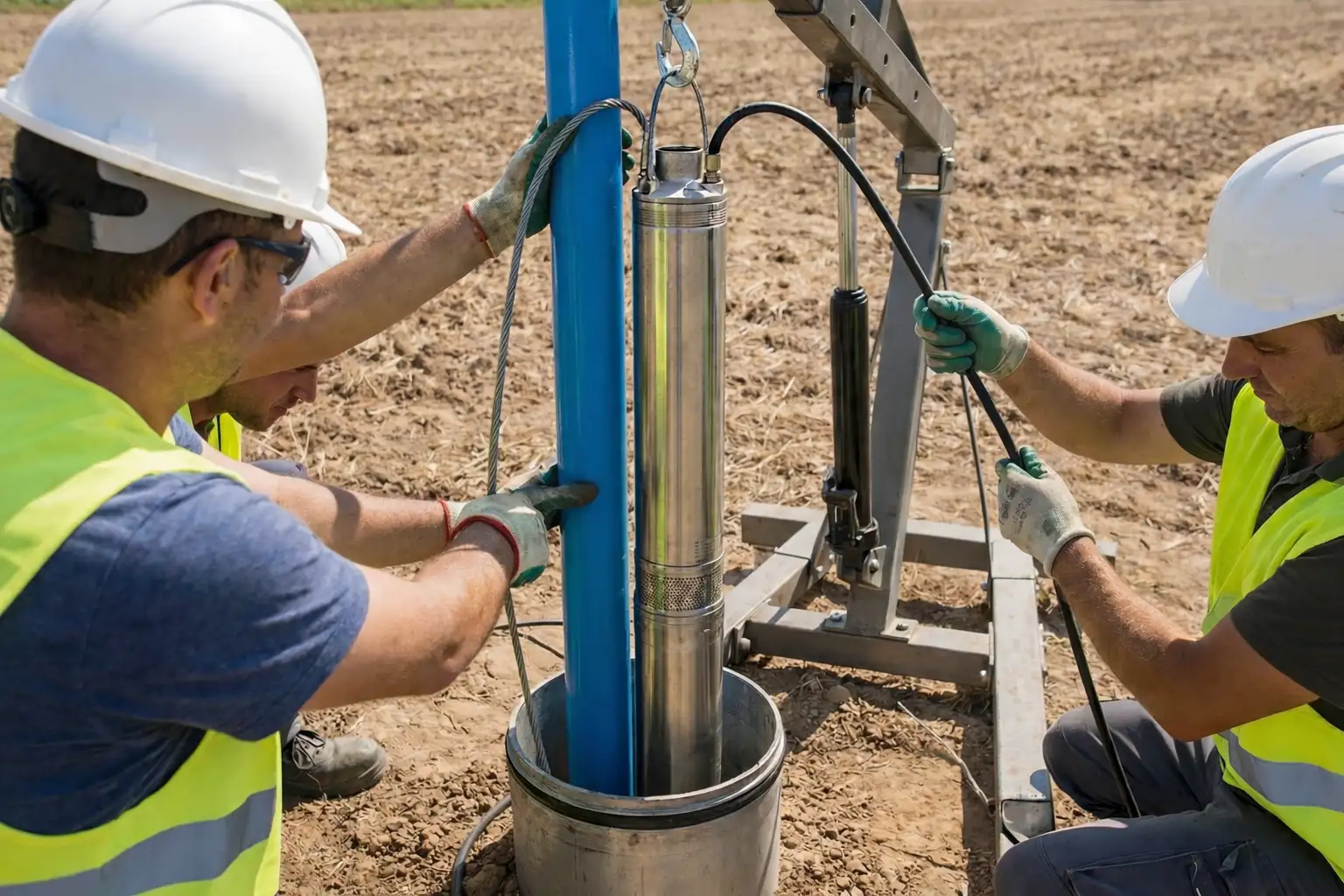 Dalgıç Pompa Montajı Saha Çalışması